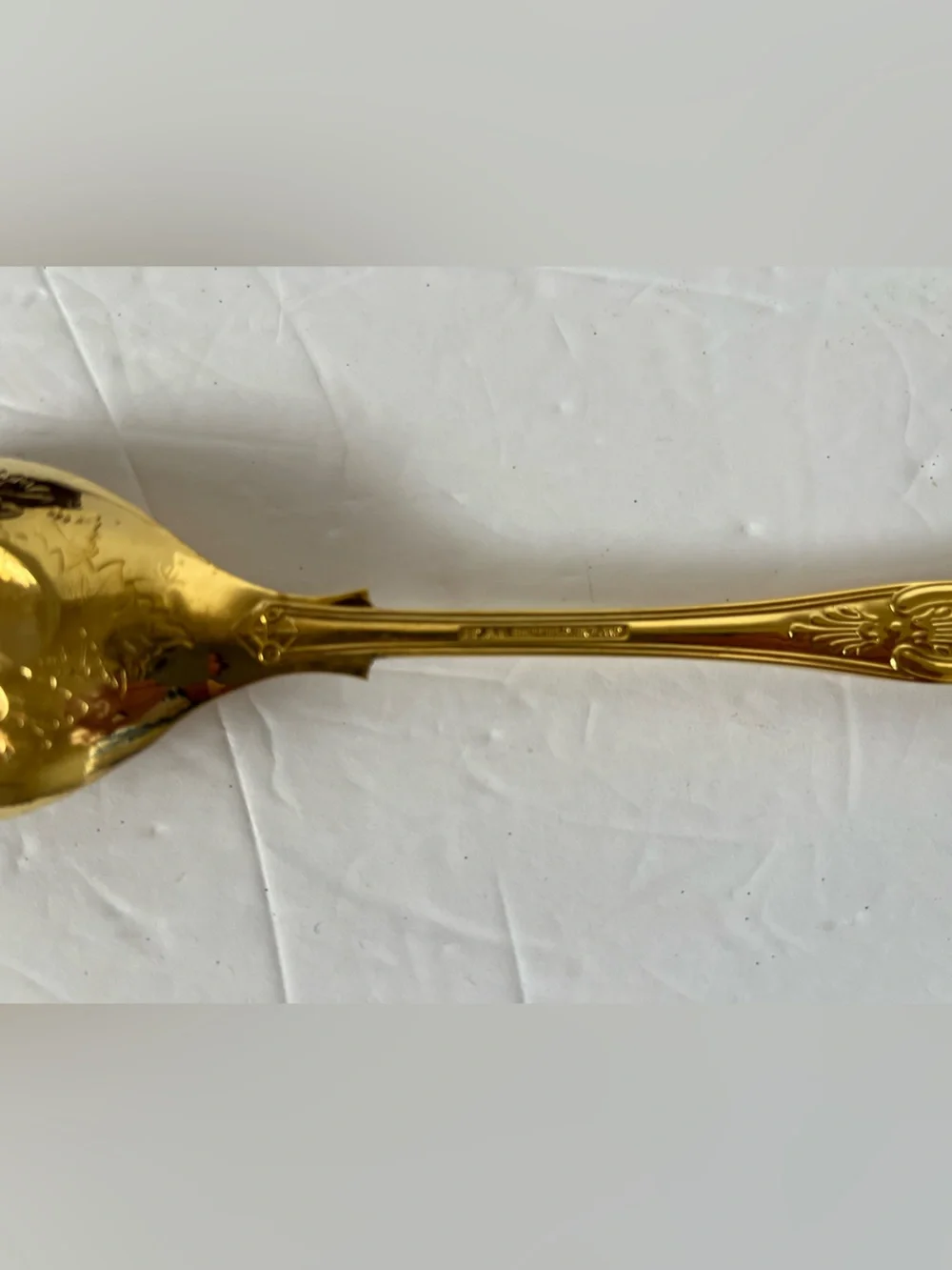 Vintage Sheffield England Gold Plated Salad Serving Set NOS Unused in Box